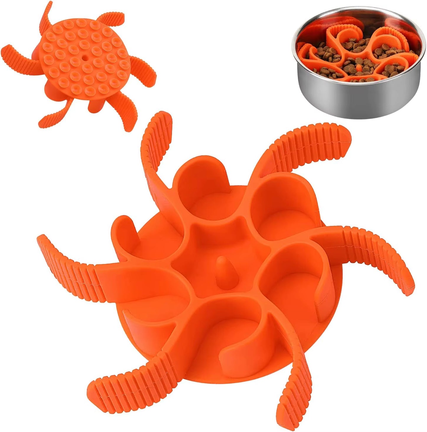 Pet Slow Feeder Bowls in Siliconeto Slow down Eating for Large Medium Small Breed Dogs Image 8