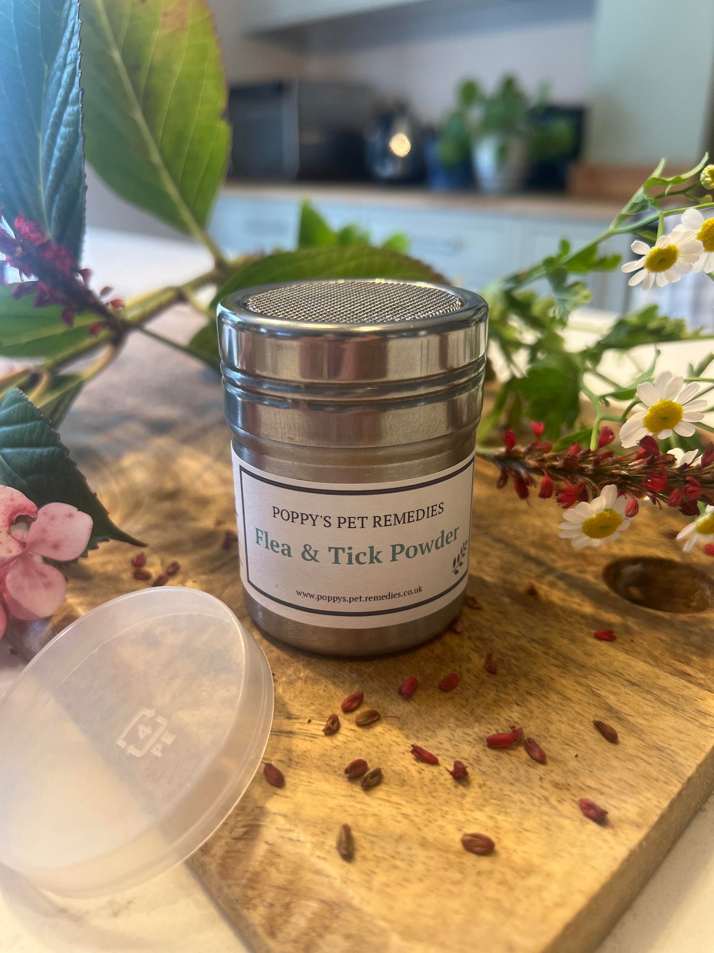 Flea and Tick powder natural and gentle for your pet plant based