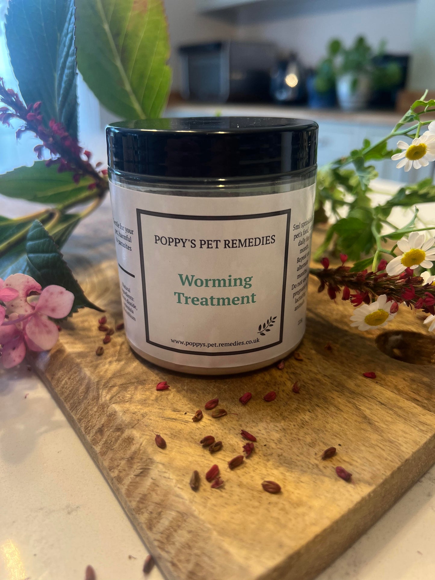Natural pet worming powder for all internal parasites gentle