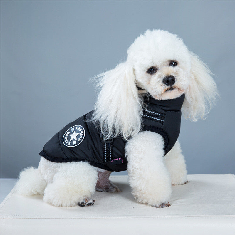 Dog Coat Waterproof with Harness Jacket Raincoat Winter Image 10