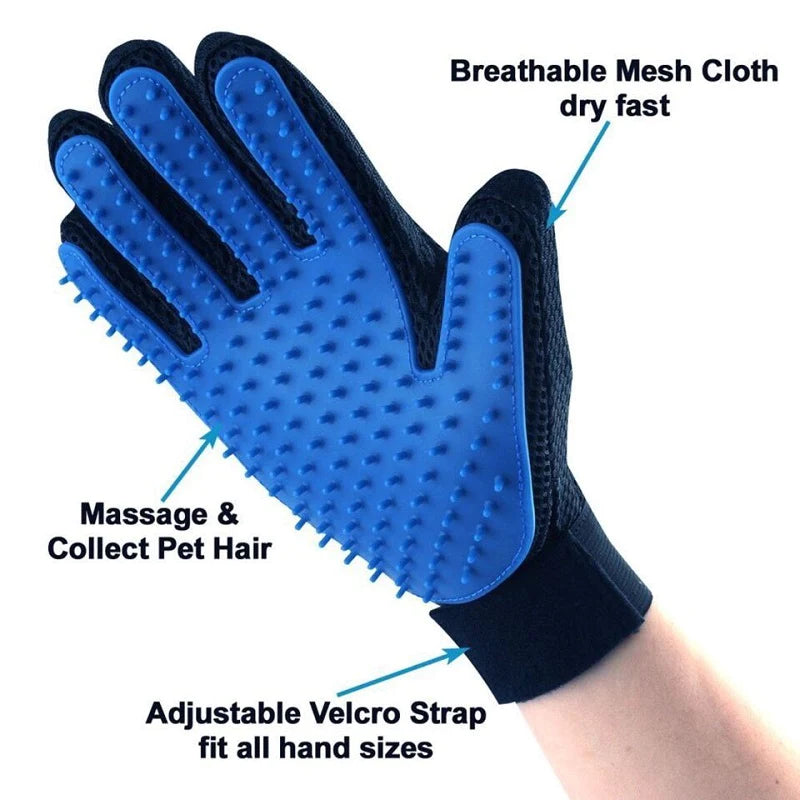Pet Brush Glove for Hair Shedding Cat Dog Image 1