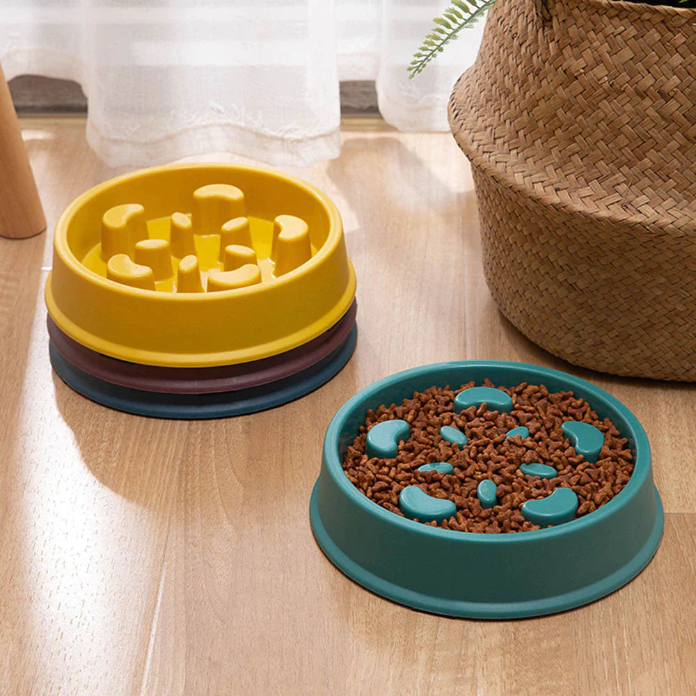 Pet Slow Feed Food Bowl Small Dog Non-Slip Slow for Cats and Dogs Image 1