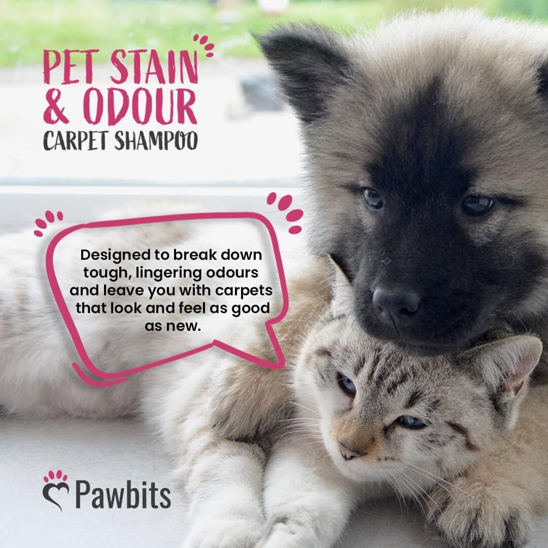 Pawbits Pet Stain & Odour Carpet Shampoo Lemon Scented Image 4