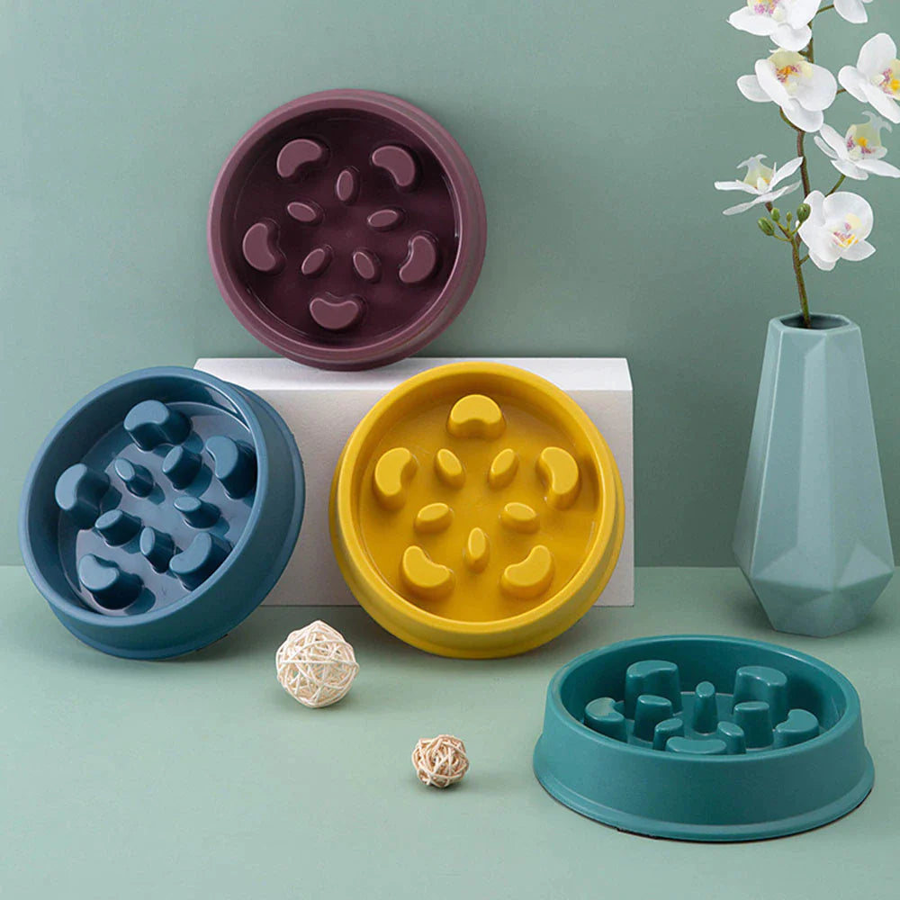 Pet Slow Feed Food Bowl Small Dog Non-Slip Slow for Cats and Dogs Image 3