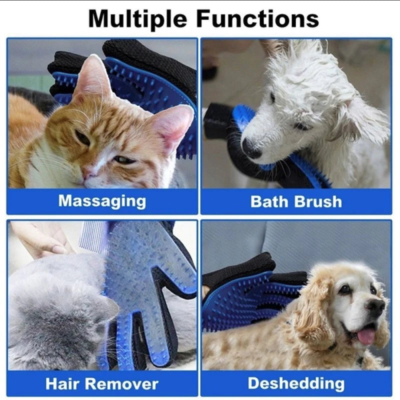 Pet Brush Glove for Hair Shedding Cat Dog Image 4