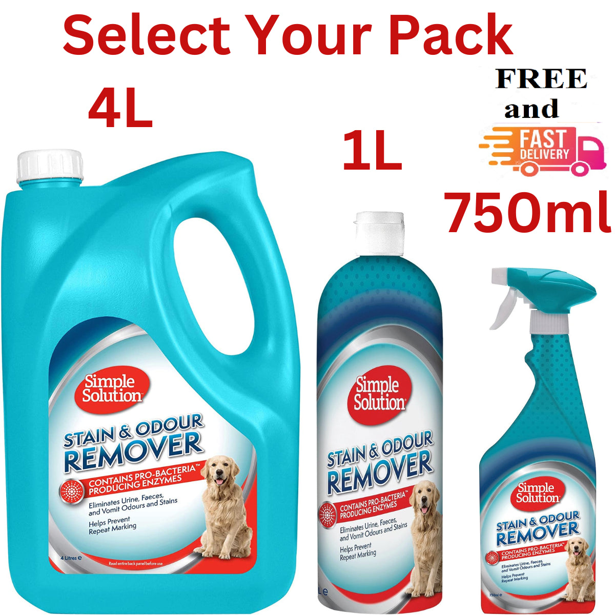 Simple Solution Dog Cat Pet Stain Odour Remover Urine Smell Destroyer Cleaner 4L Image 9