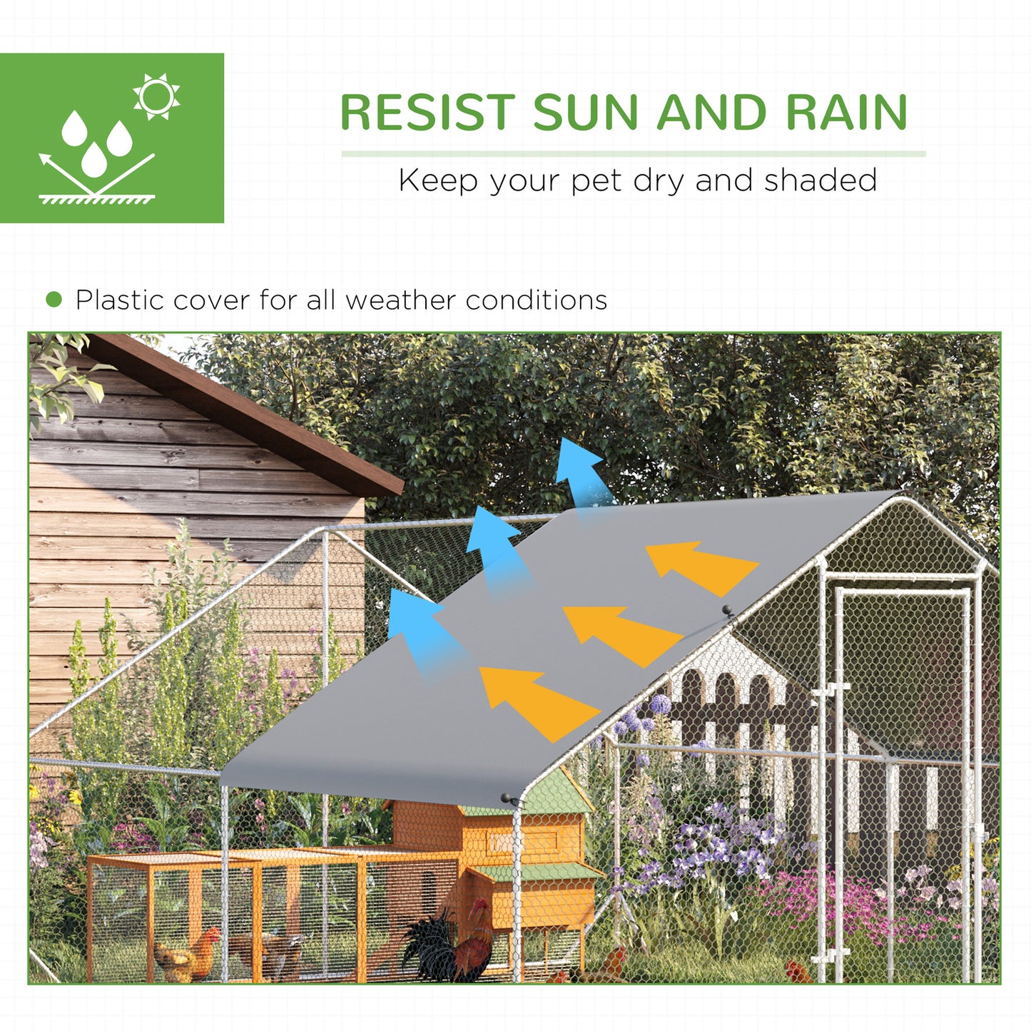 Chicken activity shelf with ramps swing and perches