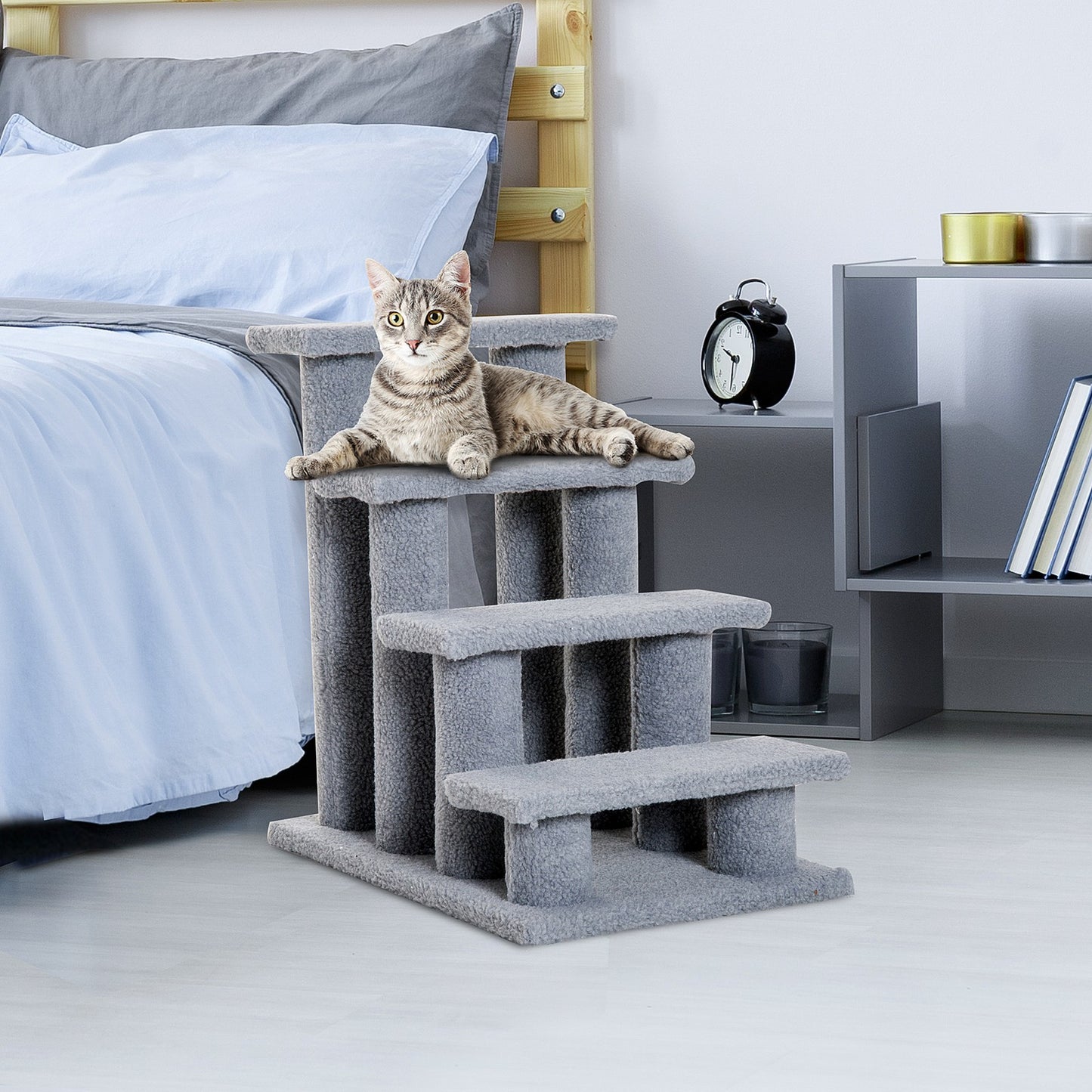 Pawhut 4 Step Pet Stairs for Dog and Cat Image 3