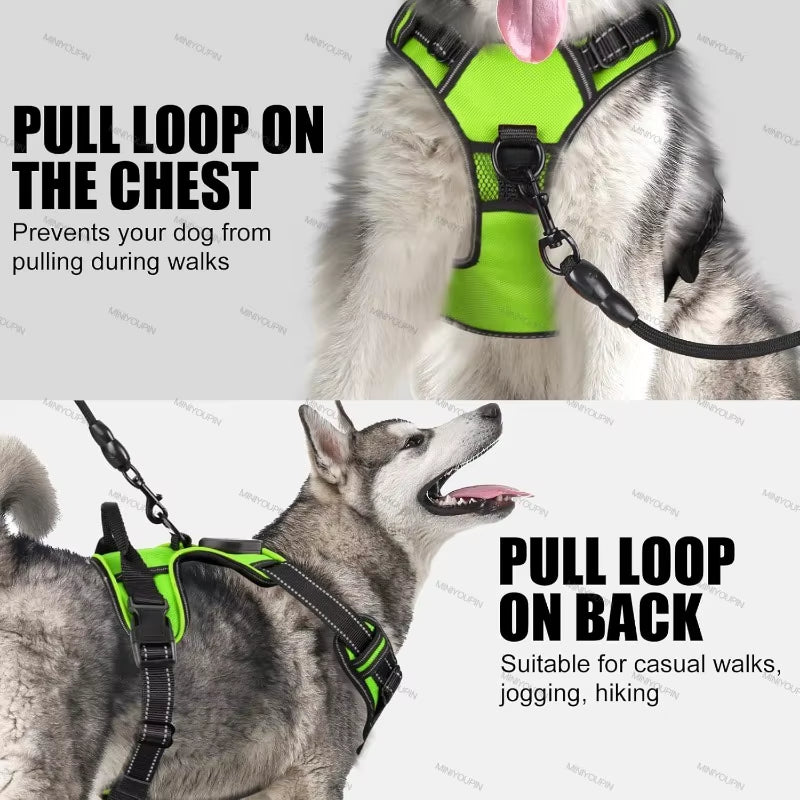 LED Glowing Luminous Dog Harnesses for Dog Walking with Three LED Light Modes Rechargeable Image 6