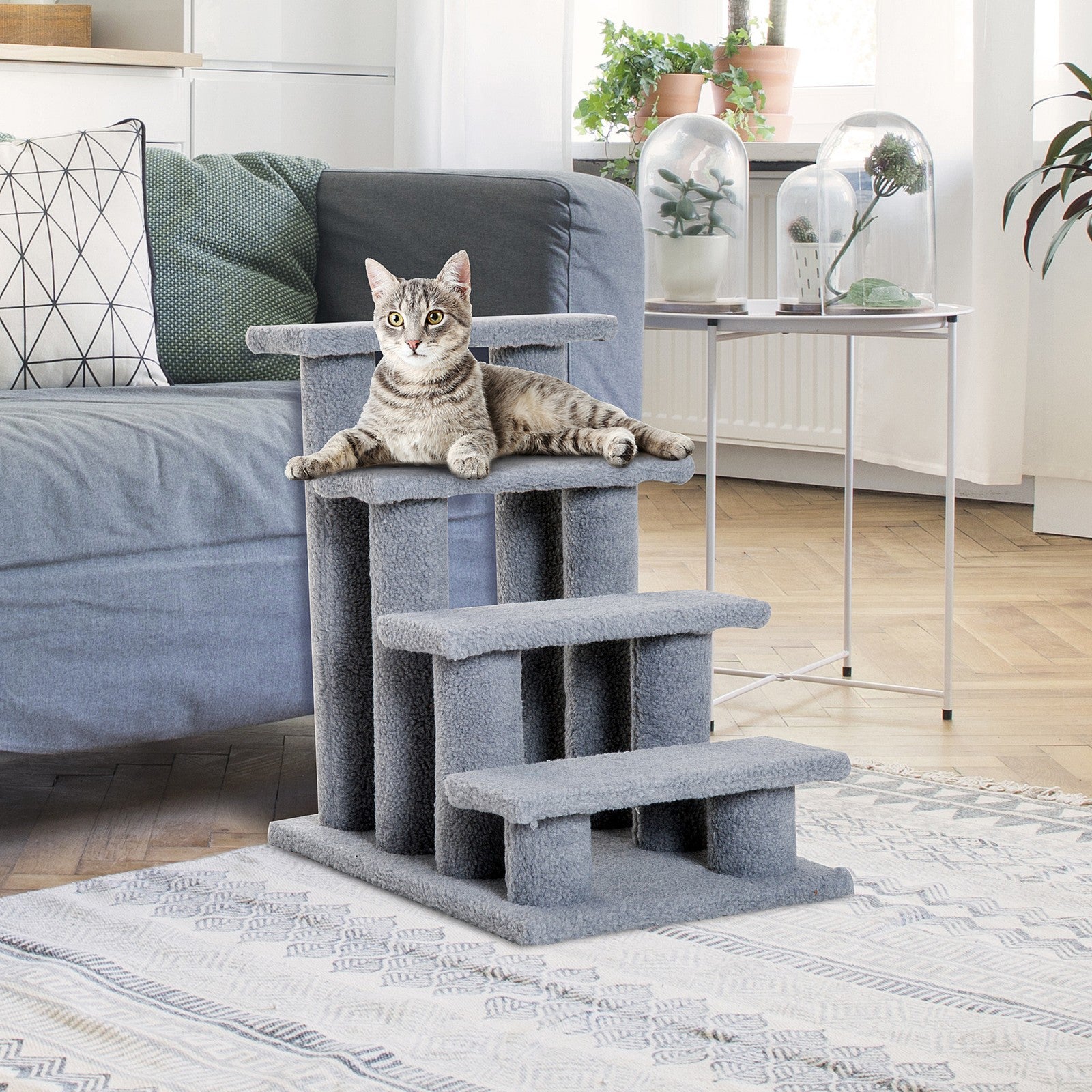 Pawhut 4 Step Pet Stairs for Dog and Cat Image 11
