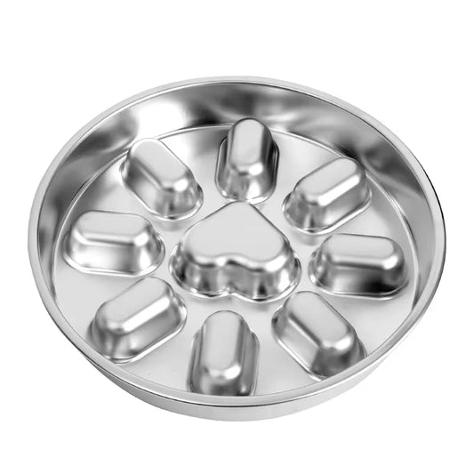 Stainless Steel Slow Feeder Dog Bowls Non-Slip Large Capacity Image 1