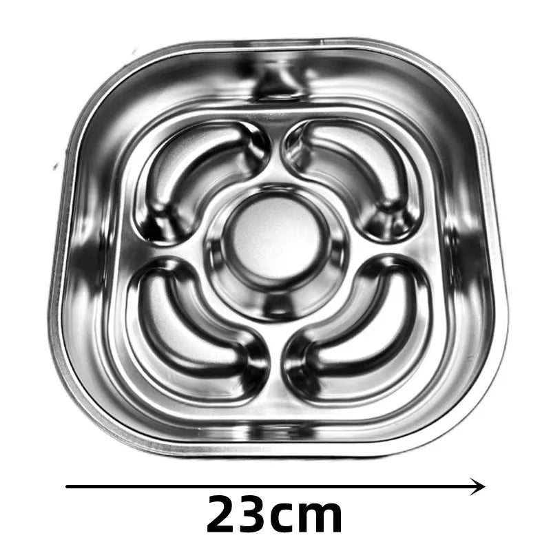 Stainless Steel Slow Feeder Dog Bowls Non-Slip Large Capacity Image 6