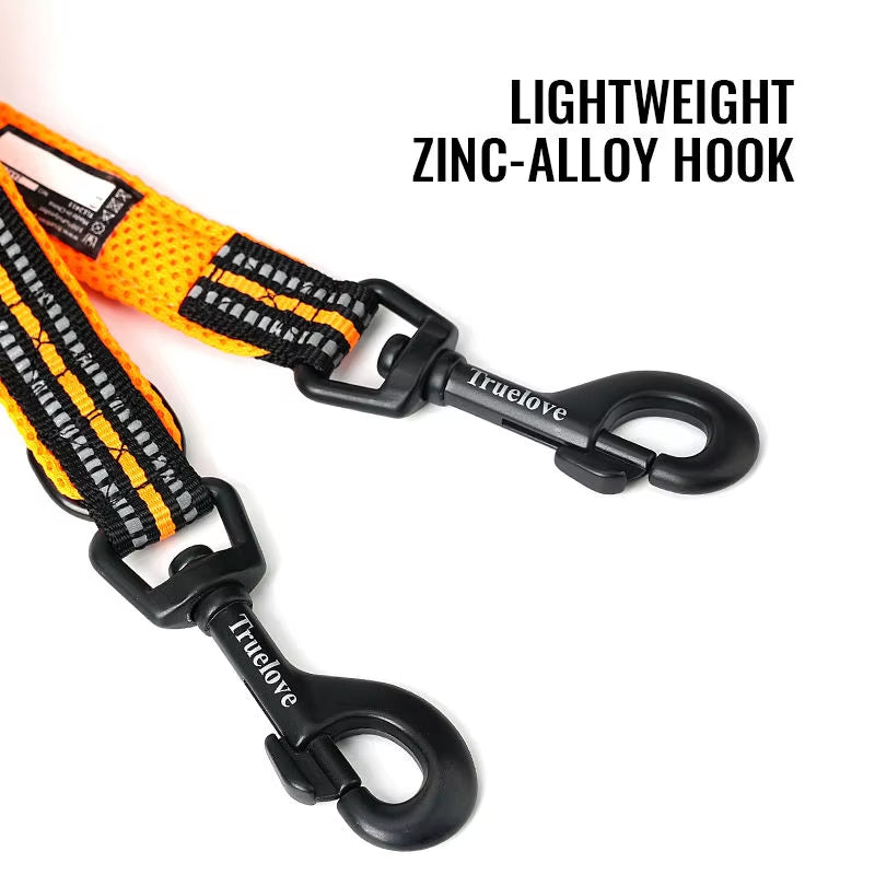 Adjustable Dog Lead Hands Free Pet Training Leash Multi-Function for 2 Dogs with reflective strips Image 5