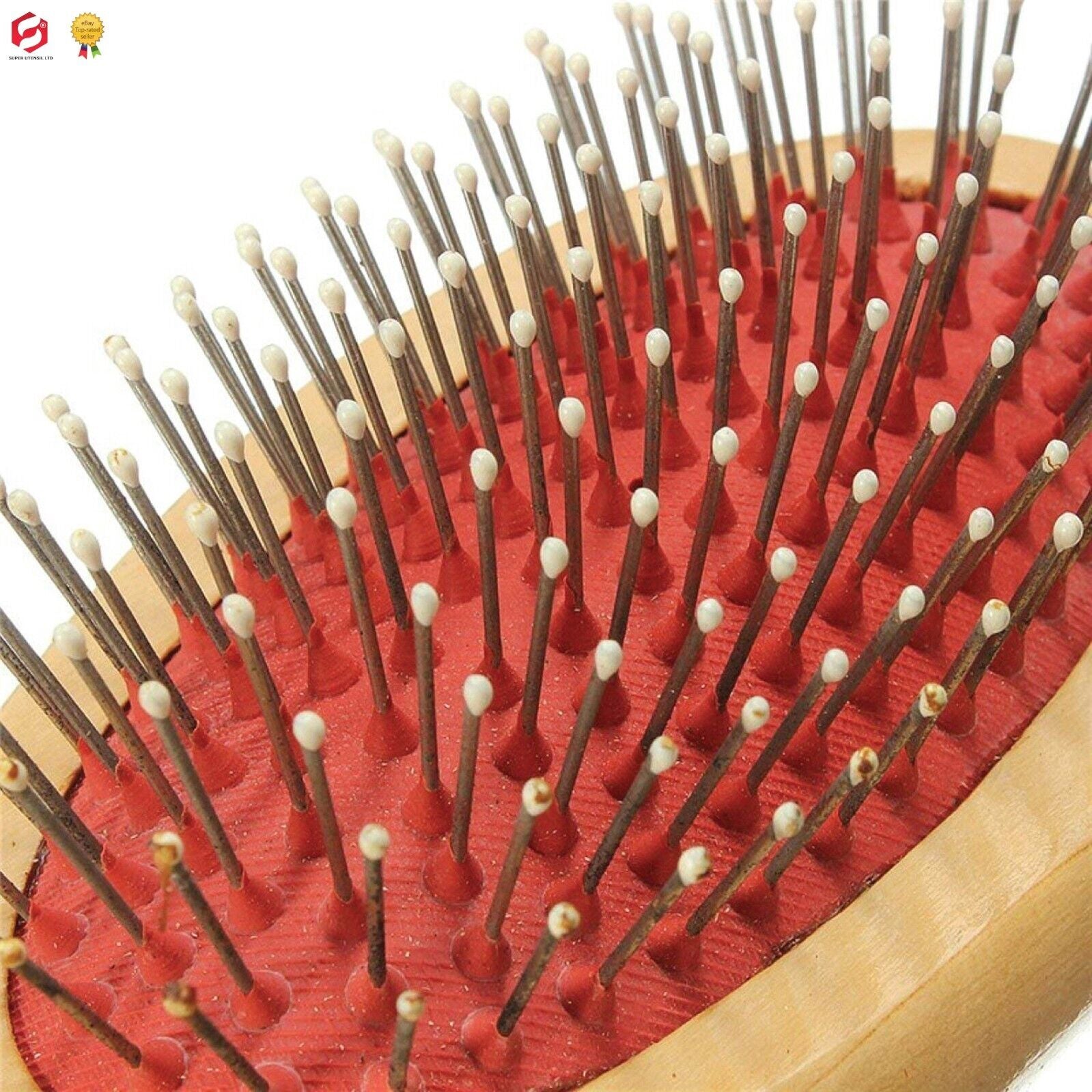 Double Sided Dog Cat Grooming Brush for Pet Hair Wooden Image 10
