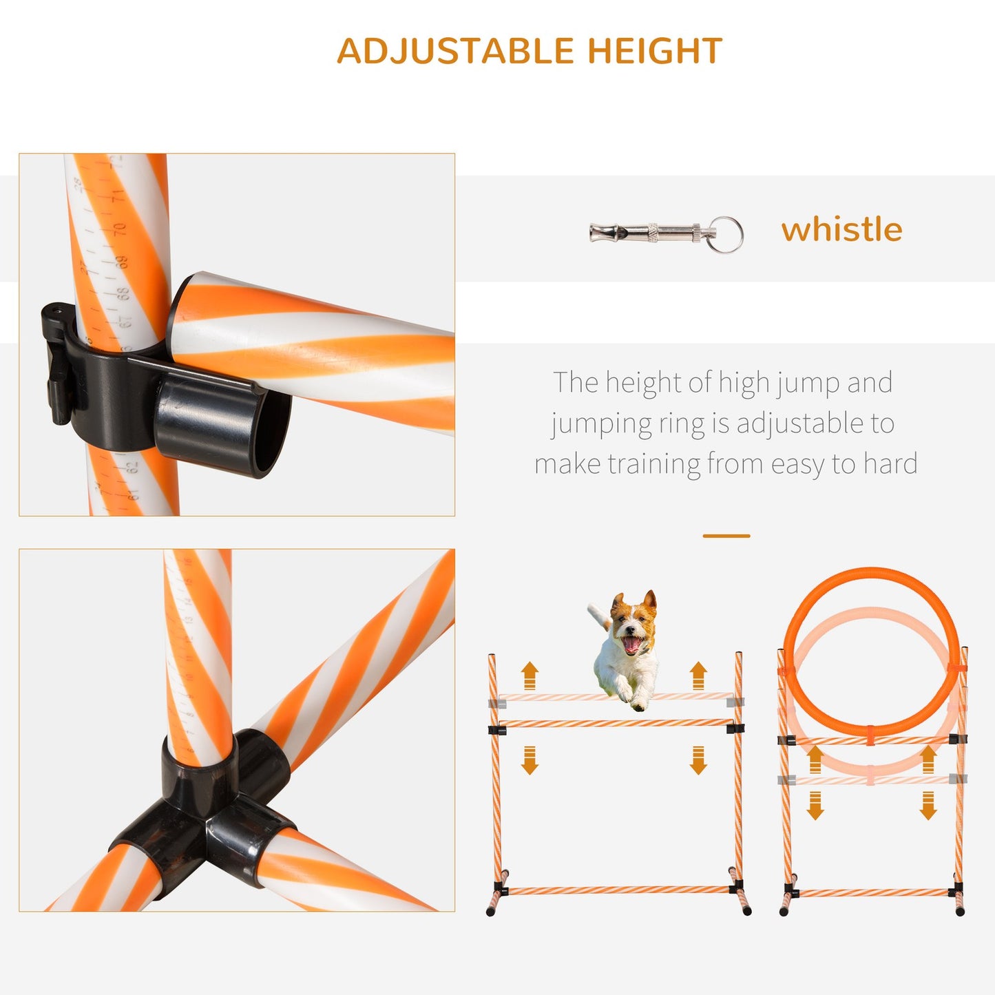 Pet Agility Training Equipment Dog Play Run Jump Hurdle Obedience Training Set