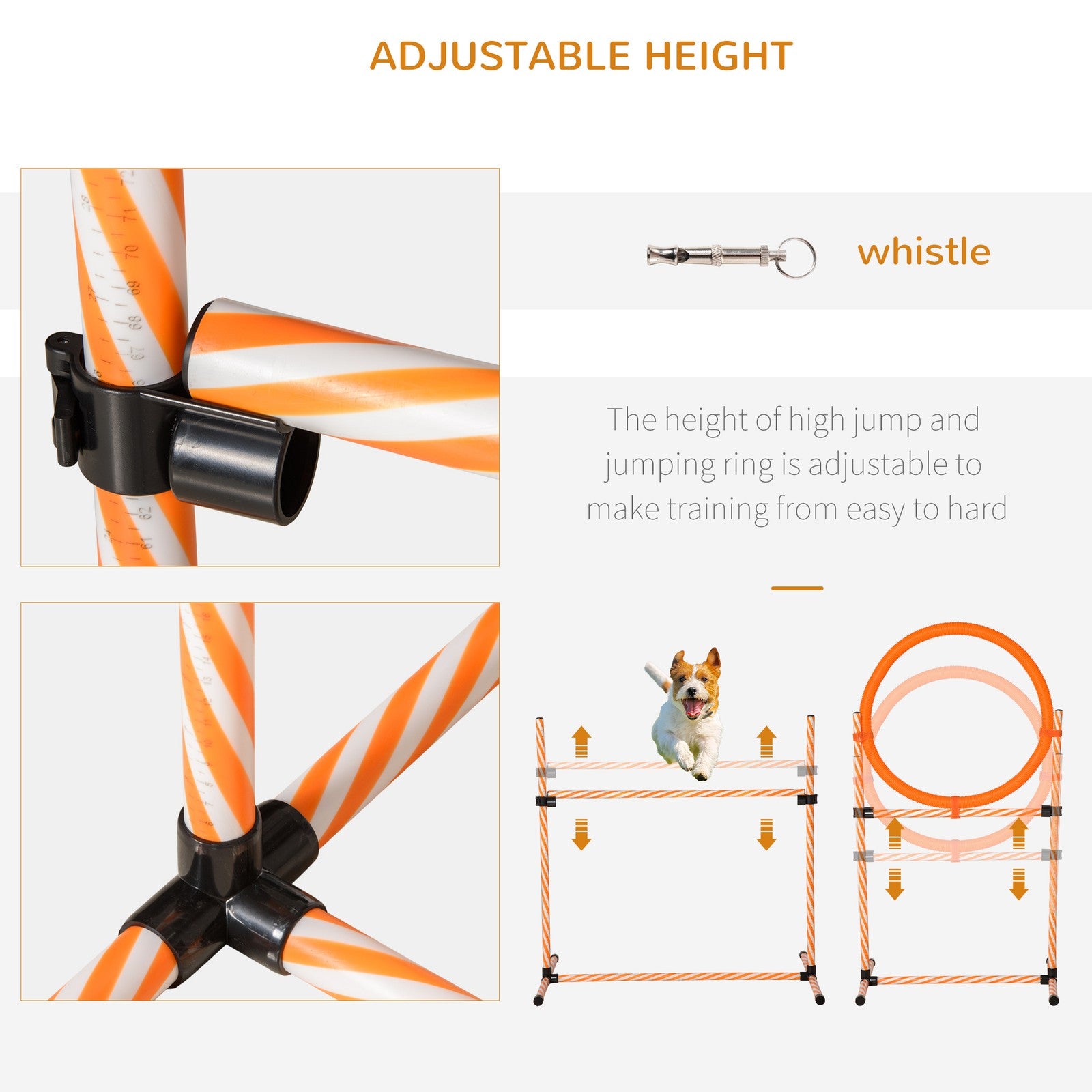 Pet Agility Training Equipment Dog Play Run Jump Hurdle Obedience Training Set