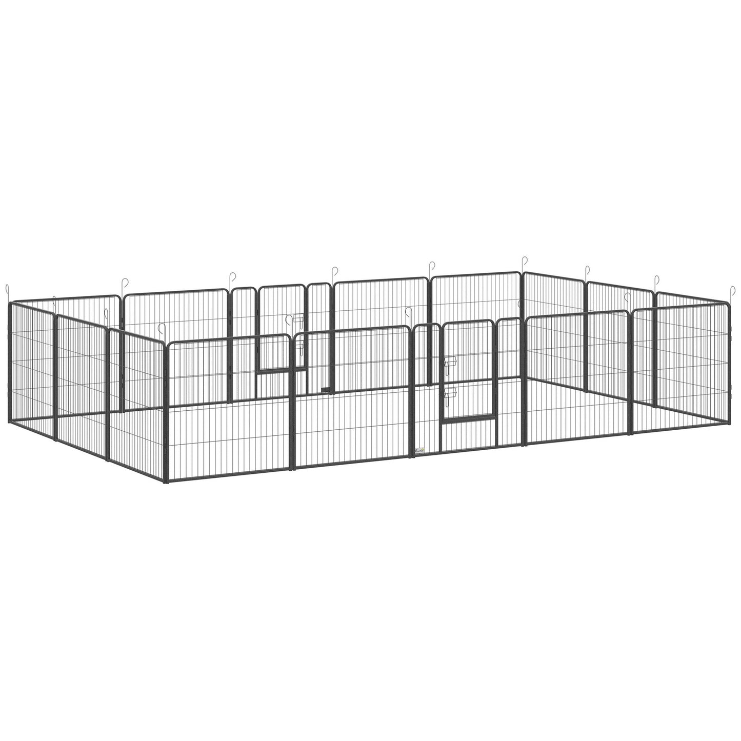 16 Panel Puppy Pen in rectangular set up