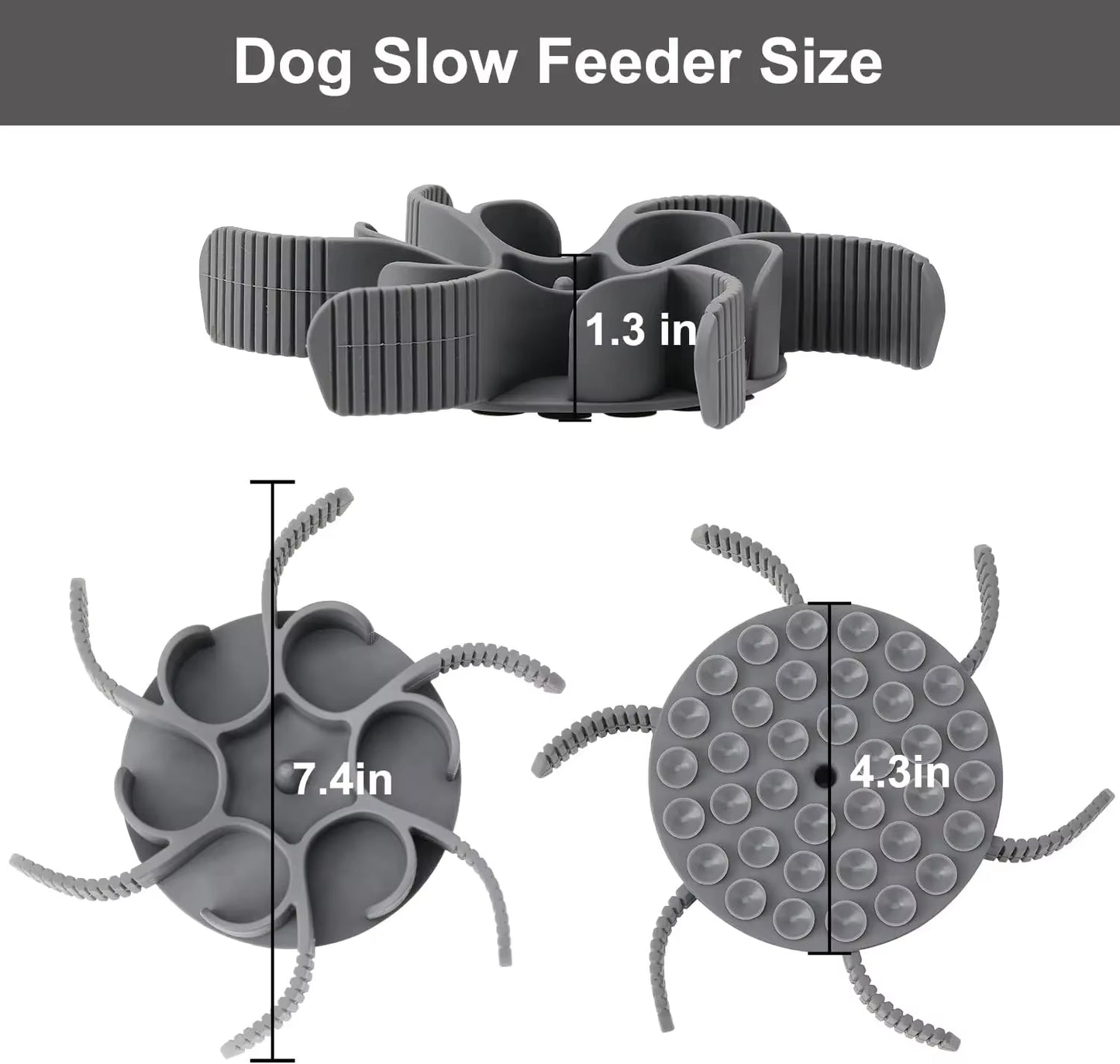 Pet Slow Feeder Bowls in Siliconeto Slow down Eating for Large Medium Small Breed Dogs Image 7