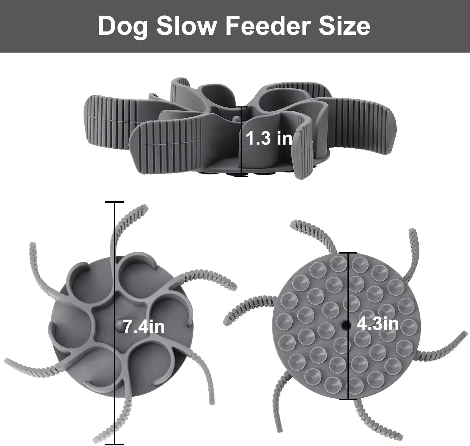 Pet Slow Feeder Bowls in Siliconeto Slow down Eating for Large Medium Small Breed Dogs Image 7