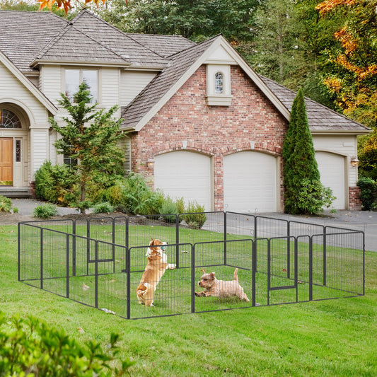 Heavy duty 16 panel puppy play pen in grey