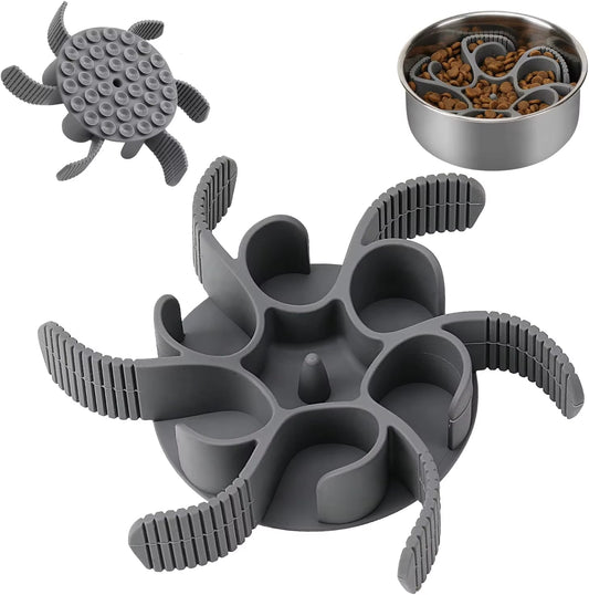 Pet Slow Feeder Bowls in Siliconeto Slow down Eating for Large Medium Small Breed Dogs Image 1